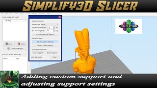 Simplify3d support settings  HOW TO add and adjust supports [upl. by Caravette]