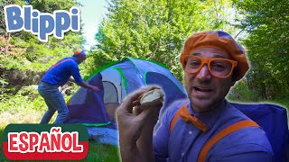 Blippi visita un Campamento  Aprende con Blippi  Videos Educativos [upl. by Evanne]