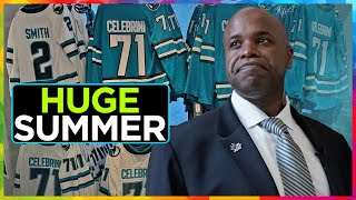 Sharks GM Mike Grier explains Macklin Celebrini SIGNING [upl. by Lierbag]