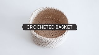 DIY Crocheted Basket [upl. by Nerhe]