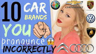 10 car brand names YOU pronounce WRONG  How to Pronounce Car Brands  Free PDF and Quiz [upl. by Elfreda]