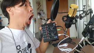 BM800 Condenser Microphone with V8 sound Card Review for live streaming [upl. by Hope]