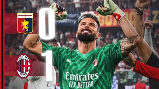 From Pulisics goal to Girouds save  Genoa 01 AC Milan  Highlights Serie A [upl. by Alabaster]