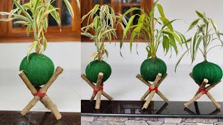 How to make kokedama gardening ideas home decoration ideas luckybamboo [upl. by Rendrag]