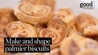 How to make and shape palmier biscuits [upl. by Eneladgam]