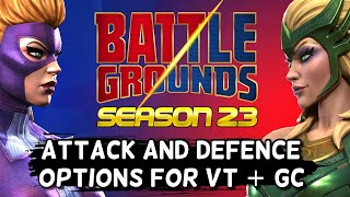 BG Season 23 Meta Options For Attack  Defence  Gladiator Circuit  Victory Track Marvel Champions [upl. by Etteb]