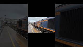 66767 ‘Kings Cross PSB 19712021’ arriving and departing Peterborough with tones [upl. by Lasky548]