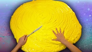 Butter Slime GIANT SIZE How To 100 DIY Slime Challenge Recipe [upl. by Gonzalo]