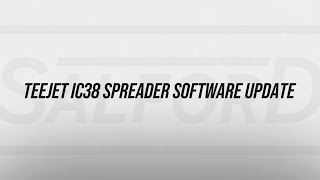 HOW TO TeeJet IC38 Software Update [upl. by Anilyx]
