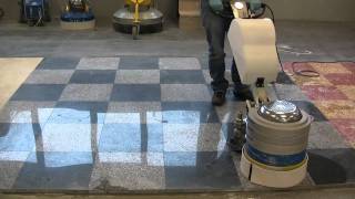 Granite floors grinding and polishing with Klindex Levighetor [upl. by Bokaj715]