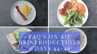 FAQs about AIP Reintroductions  What I ate on Autoimmune Paleo Days 4446 [upl. by Lidah12]