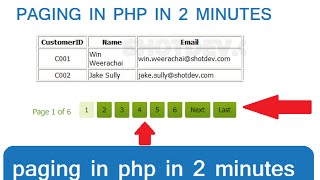 how to create pagingpagination in php in 2 minutes  how to use paging in php [upl. by Nappy745]