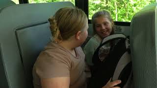 Teaching children school bus safety  stay seated [upl. by Yrolg]