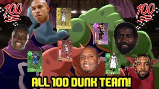 ALL 100 DUNK TEAM CRAZY POSTERS NBA 2K18 MYTEAM GAMEPLAY [upl. by Ayimat]