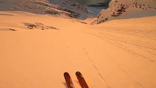 Sunset skiing in Lyngen Alps [upl. by Icyaj]