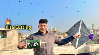 Kite Cutting With Trick  Best Manjha  Kite Flying  Kite [upl. by Selohcin]