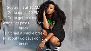 Broken Clocks Lyrics  SZA [upl. by Tellford]