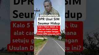 intel  DPR Usul SIM Seumur Hidup shorts viralshorts viralvideo tni police [upl. by Atse]