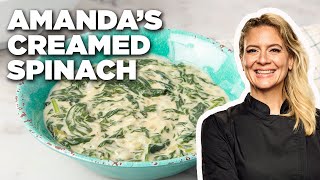 Amanda Freitags Creamed Spinach  Food Network [upl. by Elexa202]