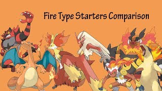 Ultimate comparison of all Fire type starters final evolution Up to Ultra SunMoon [upl. by Valli]