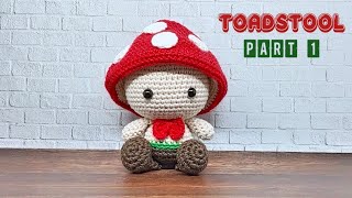 TOADSTOOL PART 1  HOW TO CROCHET  AMIGURUMI TUTORIAL [upl. by Notanhoj]