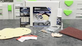 SOLID COMPACT LAMINATE WORKTOP FIXING KIT  with Zipbolt Connectors [upl. by Editha]