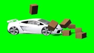 car crashes into crates  green screen effect [upl. by Pru]