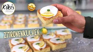 Der saftigste Zitronenkuchen vom Blech  Zitronenblechkuchen mit Zitronenglasur 🍋 [upl. by Koralie]