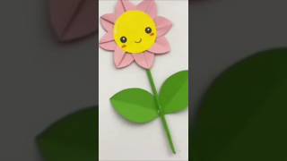 Beautiful paper flower diyprojects youtube shortsviralshortspaperflower craftpapercraft [upl. by Alian619]