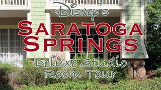 Disneys Saratoga Springs Resort Deluxe Studio Room Tour [upl. by Chenay]