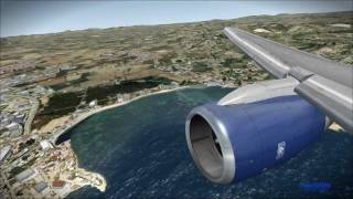 FSX HD Boeing 757 Ibiza landing max graphics 1080p [upl. by Jere290]