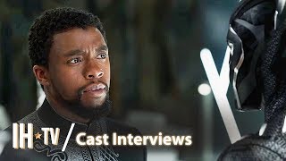 BLACK PANTHER 2018  Cast Interviews  Chadwick Boseman Michael B Jordan Lupita Nyong’o [upl. by Ezalb156]