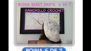 6 DE 7 COMO TEJER GORRO BOINA DISEÑO PIÑAS GANCHILLO CROCHET DIY TUTORIAL [upl. by Rhona]