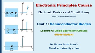 Electronics u1l6 الدوائر المكافئة للدايود أو نماذج الدايود المبسطة [upl. by Nikral286]