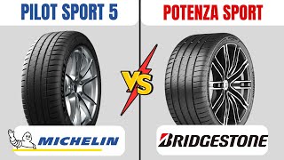 Bridgestone Potenza Sport vs Michelin Pilot Sport 5  Which One Is Better [upl. by Gaves715]