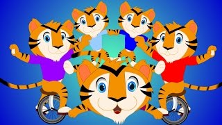 Five Little Tigers  Nursery Rhyme For Kids [upl. by Atteirneh783]