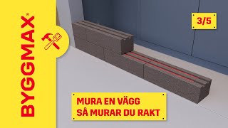 Mura en vägg del 3 så murar du rakt [upl. by Celtic]