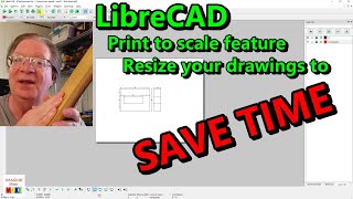 154 LibreCAD  print to scale to fit the wood youll build with [upl. by Anama]