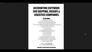 Accounting Software for Shipping Freight amp Logistics Companies  Neburako Ghana [upl. by Lotsirk]