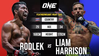 EPIC MUAY THAI WAR 🔥  Rodlek vs Liam Harrison  Full Fight Replay [upl. by Larissa]