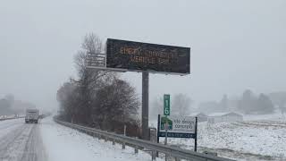 12162020 York County PA  I83 Heavy Snow  Plow Slams Snow  Slick Travel [upl. by Ahsiyk]