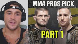 MMA Pros Pick  Khabib Nurmagomedov vs Justin Gaethje UFC254  Part 1 [upl. by Fried]