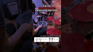 Virada fácil em semicolcheia drums batera drummer bateras baterista bateracover drumcover [upl. by Uttica123]