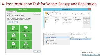 Veeam Advance Training  4  Post Installation Task for Veeam Backup and Replication [upl. by Apollo812]