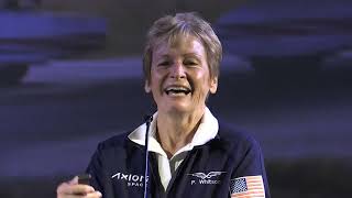 Astronaut Peggy Whitson Axiom Flight Suit Reveal  Space Center Houston [upl. by Enyledam727]