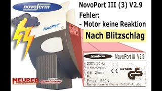 Novoport 3 Motor keine Reaktion mehr nach Blitzeinschlag Überspannung schaden [upl. by Nedry]