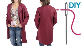 Jacke nähen für Anfänger – DIY Mantel quotNoraquot [upl. by Annice137]