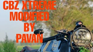 CBZ XTREME MODIFIED  IN TO CAFE RACER  FULLY MODIFIED BY PAVAN [upl. by Awra242]