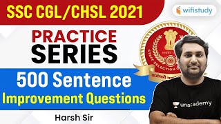 900 PM  SSC CGLCHSL 2021  English by Harsh Sir  Sentence Improvement Question [upl. by Reffinej]