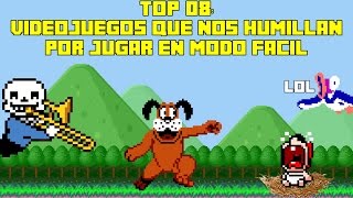 Top 8 Videojuegos que nos Humillan y Trollean por Jugar en Modo Fácil  Pepe el Mago [upl. by Aicnerolf]